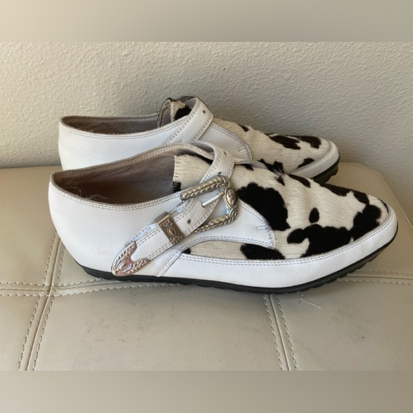 Jeremy Scott x adidas pony hair leather loafers Sz 5